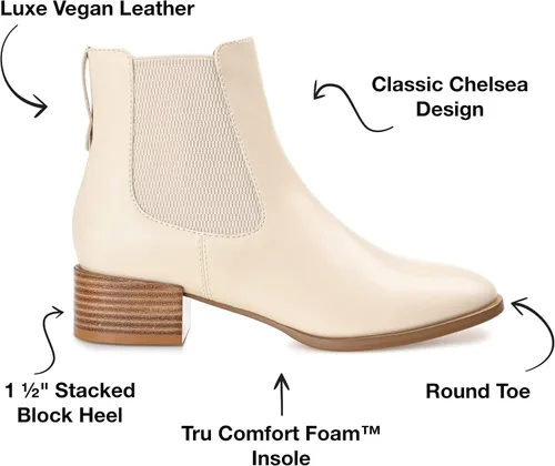Vista 2 de Journee Collection Chayse Tru Comfort - Botines de espuma con tacón apilado para mujer