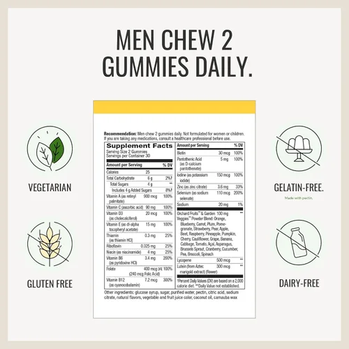 Vista 2 de Nature's Way ¡Alive! Más de 50 multivitaminas en gomitas para mujeres y hombres, vitaminas B, deliciosos sabores, 60 gomitas por botella
