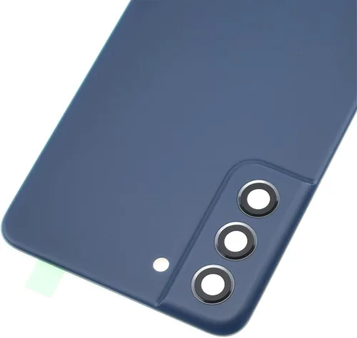 Vista 3 de Reemplazo de la cubierta del panel trasero de plástico azul marino para Samsung Galaxy S21 FE 5G con marco de cámara trasera Cubierta de vidrio