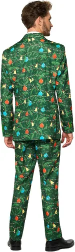 Vista 3 de SUITMEISTER Trajes de Navidad iluminados para hombres en diferentes estampados disfraces feos de Navidad incluyen chaqueta pantalones y corbata