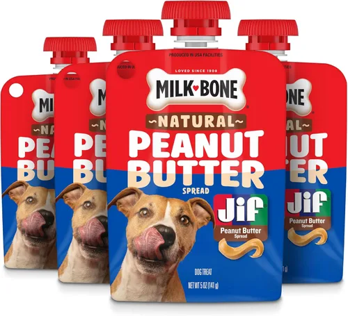 Vista 8 de Milk-Bone Galletas para perro bañadas con mantequilla de cacahuete real, horneadas, 32 onzas, (paquete de 4)