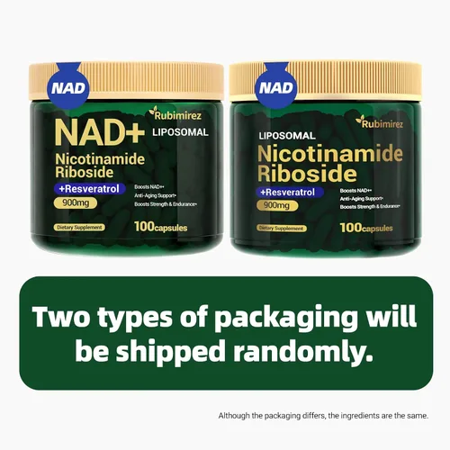Vista 8 de Suplemento NAD+ con ribósido de nicotinamida y resveratrol 900 mg – Apoyo antienvejecimiento para mujeres y hombres, alternativa NMN, vegano sin OMG