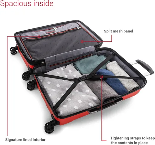 Vista 5 de PVG Collection - Juego de equipaje de carcasa rígida de 3 piezas, maletas expandibles con ruedas giratorias de 360 grados, mango retráctil
