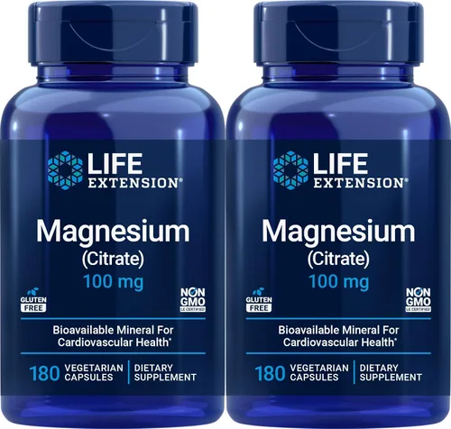 Vista 12 de Life Extension Cápsulas vegetarianas de citrato de magnesio 100 mg, azul, 100