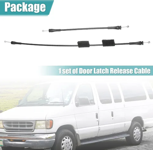 Vista 7 de X AUTOHAUX Cable de liberación del pestillo de la puerta de carga del lado derecho trasero para Ford E-150 E-250 E-350 E-450 E-550 Econoline Super