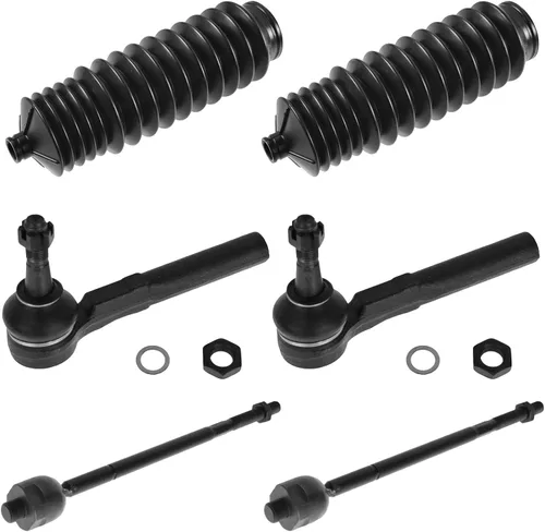 Vista 249 de TRQ Kit de dirección delantera con barra de acoplamiento de fuelle de piñón y cremallera compatible con Toyota Echo 2000-2005