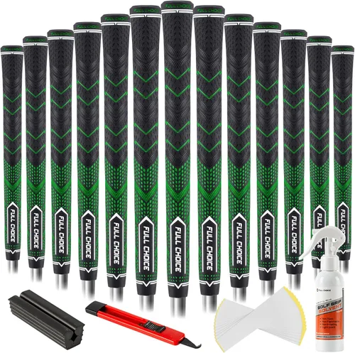 Vista 12 de Rubber Golf Grips 13 Pack, High Traction, Non-Slip, Advanced Texture, Choose from 13 Grips or 13 Grips with Regripping Kit, Standard/Mid/Jumbo
