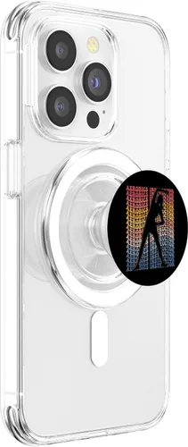 Vista 3 de Aerobics Instructor Groovy Exercise Fitness PopSockets MagSafe PopGrip for iPhone