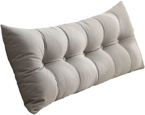 Vista 7 de Cojín de respaldo grande para cabecero, soporte de espalda para sentarse en la cama, almohada de noche, almohada de lectura, cabecera de cama, Marrón