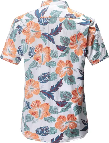 Vista 2 de Dioufond Camisas hawaianas de manga corta para hombre Aloha Hawaii Tropical