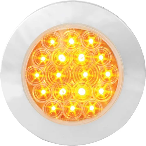 Vista 11 de GG Grand General 75870 Luz LED ámbar/ámbar (4" flota 18 brida montaje con bisel, 3 clavijas)