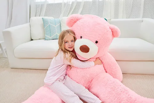 Vista 5 de IKASA - Oso de peluche gigante, animales de juguete (Rosa, 63 pulgadas)
