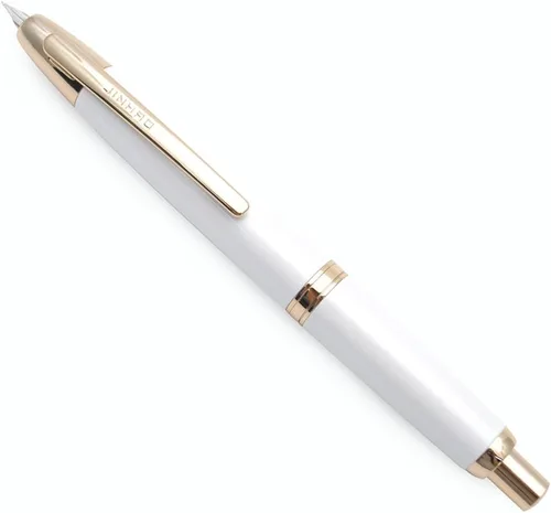 Vista 14 de JINHAO 10 Press Pluma estilográfica retráctil de metal con convertidor de tinta (punta EF 0.38mm, color rojo ágata)