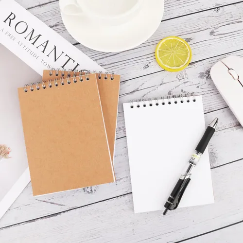 Vista 4 de Paquete de 25 cuadernos de bocetos A6, cuaderno de bocetos en espiral A6 de 5.7 x 4 pulgadas, diario de naturaleza y dibujo, duradero, portátil