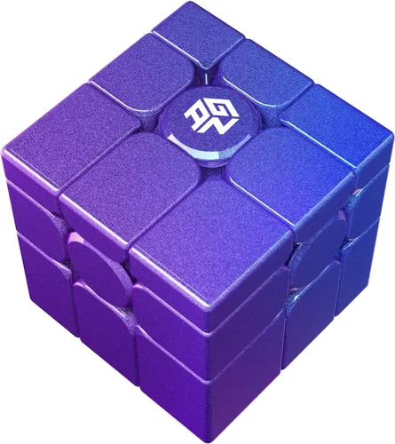 Vista 8 de GAN MirrorM - Cubo magnético con recubrimiento UV, 3x3x3, 48 imanes con purpurina y destellos, cubo de velocidad de espejo, rompecabezas, juguetes