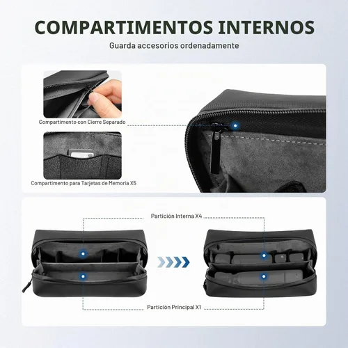 Vista 4 de NEEWER Bolsa de transporte para bolsillo 4 bolsillos 3, protección a prueba de polvo, a prueba de salpicaduras, absorción de golpes, resistente a