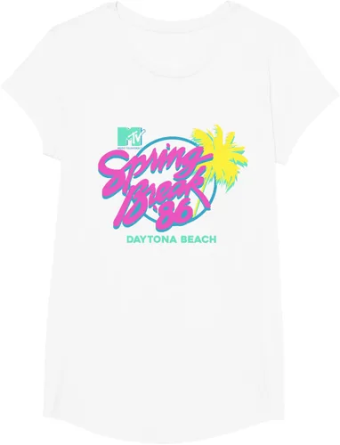 Vista 19 de MTV Camiseta de cuello redondo de ajuste clásico - Spring Break Daytona Beach, negro, adulto, manga corta, algodón y poliéster