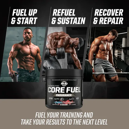 Vista 6 de PMD Sports Core Fuel Resistance, Performance & Recovery - BCAAs, EAA, betalanina, betaína anhidra, glutamina, electrolitos - crecimiento muscular
