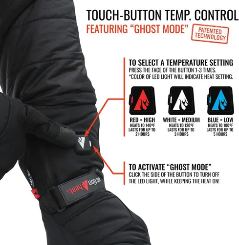 Vista 6 de ActionHeat Guantes térmicos con batería para hombre, delgados, impermeables, guantes eléctricos, 3 ajustes de calor, hasta 8 horas de tiempo