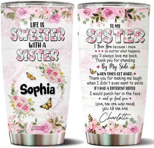 Vista 11 de Regalos inspiradores personalizados para mujeres, taza de viaje, botella de agua, regalo para mamá, esposa, hija, niñas, Navidad, cumpleaños, día