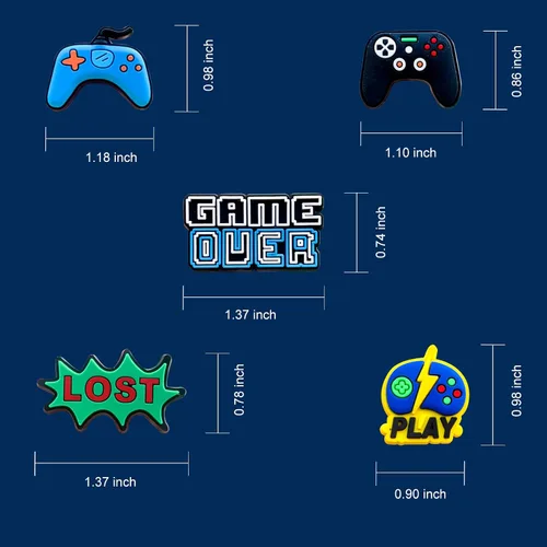 Vista 3 de Euphaglaia 25 35 dijes de videojuegos para decoración de zapatos de zueco, accesorios para niños, niños, adultos, hombres, recuerdos de fiesta