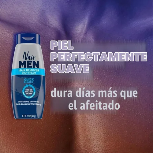 Vista 5 de Nair Crema corporal depilatoria para hombres, 12 onzas (paquete de 2)
