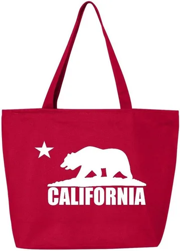 Vista 8 de shop4ever Cali White Bear - Bolsa de compras reutilizable con cremallera y cremallera