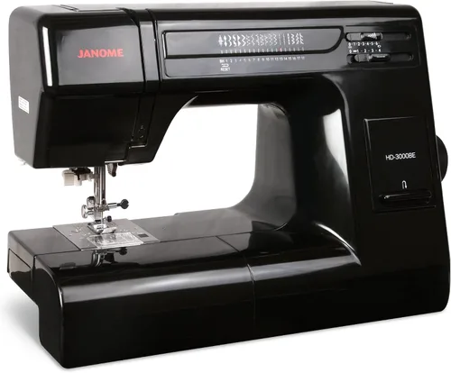 Vista 3 de Máquina de coser Janome Heavy Duty HD-3000 Black Edition con kit de acolchado de bonificación de 6 piezas