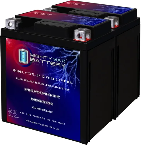 Vista 11 de Batería Mighty Max YTX7L-BS - 12 V 6 Ah, 100 CCA, recargable, libre de mantenimiento, batería AGM SLA para motocicleta