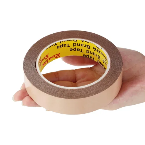 Vista 4 de Realth Cinta adhesiva de doble cara de 1 pulgada x 50 pies, fuerte adhesivo 9495 transparente 300LSE para reparación de teléfonos de cuero, trabajo