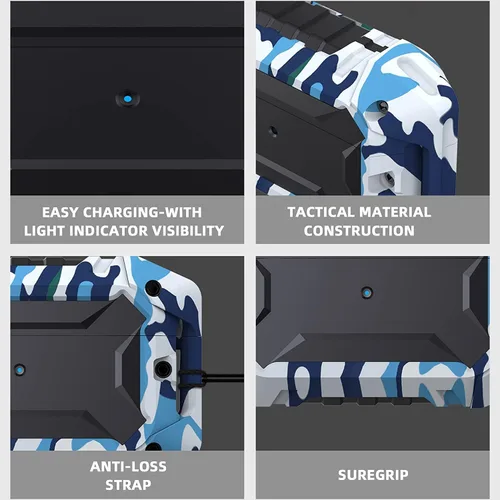 Vista 4 de Funda diseñada para AirPods 3, funda protectora de cuerpo completo, resistente, de silicona suave, con llavero, LED frontal visible, carga