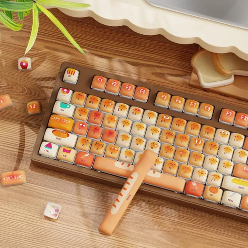 Vista 4 de SEUNKWANG EWEADN Lindas Teclas para Teclado, 111 Teclas Perfil Bun MOG, Compatibilidad Universal para Teclado 100%, 75%, 65%, 60% TKL, Sublimación