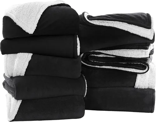 Vista 11 de IR Imperial Rooms Mantas Sherpa de color rosa bebé tamaño King para cama – Paquete al por mayor de 9 mantas Sherpa – Manta suave y esponjosa