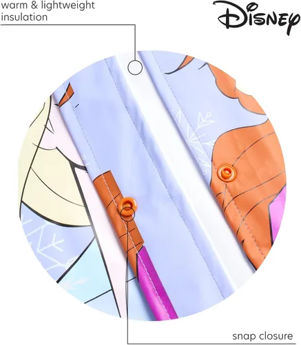 Vista 4 de Disney Girls Rain Jacket - Slicker Shell Raincoat Minnie Mouse Frozen Elsa Anna 2T-7