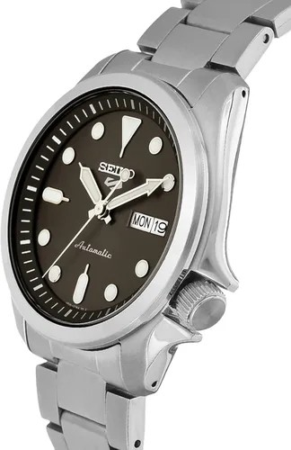 Vista 2 de Seiko 5 Sports SRPE51K1 - Reloj automático con esfera gris de 3281ft Blanco Vestido