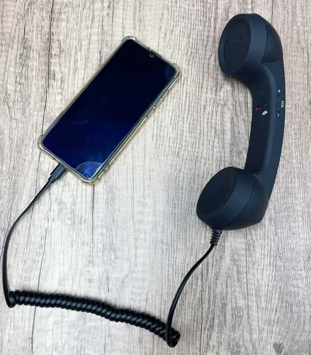 Vista 6 de Auriculares de teléfono retro para teléfono móvil, tableta, computadora portátil, auriculares con cómoda llamada, interfaz USB-C, con botón
