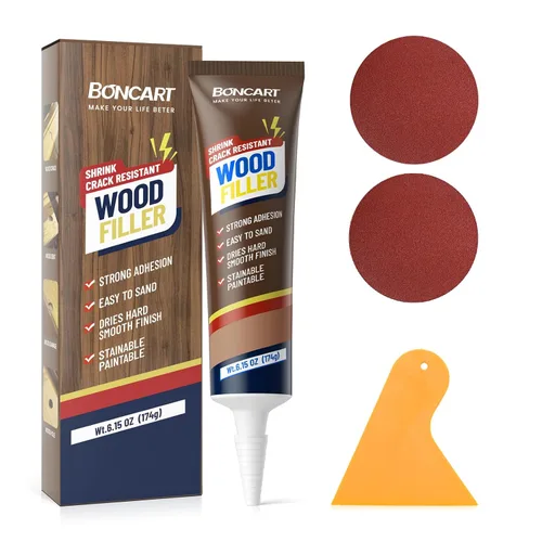 Vista 10 de Boncart - Relleno de madera, 6.15 oz de masilla de madera pintable Natural