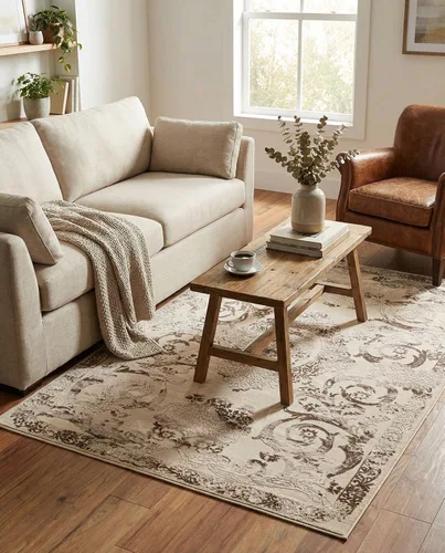 Vista 18 de Rugs.com Alfombra de la colección Finsbury, alfombra mediana de 2 x 3 pies, color beige, perfecta para salas de estar, comedores grandes, planos