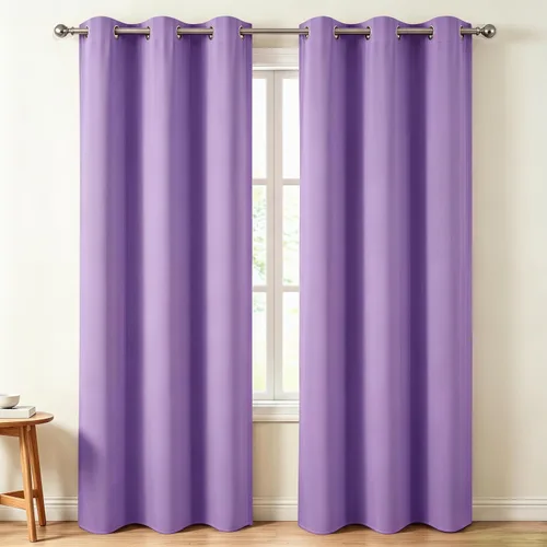 Vista 136 de Diraysid Cortinas opacas beige con ojales para dormitorio, con aislamiento térmico, cortinas de oscurecimiento de habitación, 38 x 54 pulgadas, 2