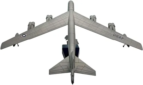 Vista 3 de 1/200 Escala B-52 Stratofor de largo alcance subsónico Jet Powered Strategic Bomber Metal Militar Diecast Plane Model Gift Ornament Collection