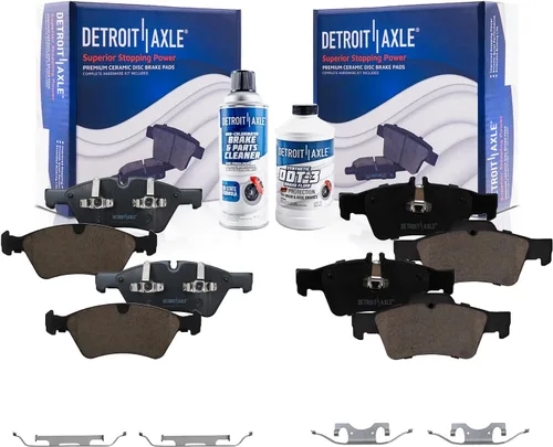 Vista 19 de Detroit Axle - Zapatas de freno traseras para Chevrolet Aveo Aveo5 Spark Pontiac G3 Suzuki Swift+ Reemplazo de zapatas de freno semimetálicas