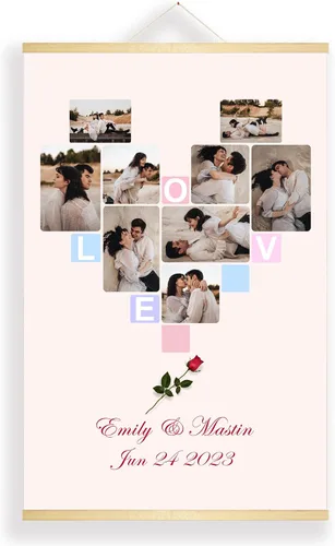 Vista 9 de Lienzo impreso personalizado, póster personalizado con tus fotos, carteles personalizados con marcos magnéticos