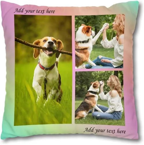 Vista 12 de Almohada personalizada para cargar imagen de pareja para regalo de cumpleaños de boda, almohada personalizada para novia novio