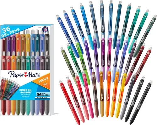 Vista 16 de Paper Mate InkJoy - Bolígrafos de gel, punta media, colores surtidos, 10