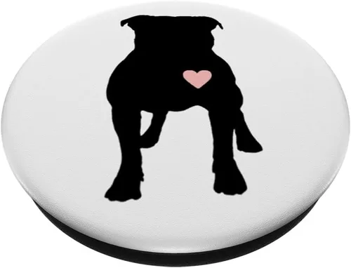 Vista 2 de Pitbull, Pink Blush Love, Dog Mom, Pit Bull Mother Dad, Cute - PopSockets Grip and Stand for Phones and Tablets