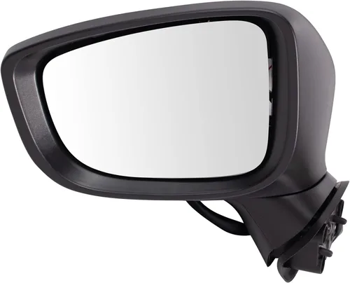 Vista 182 de TRQ Espejo plegable con calefacción eléctrica del lado del conductor con indicador de punto ciego pintura a juego negro liso compatible con Kia
