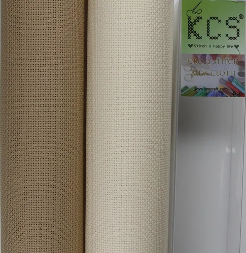 Vista 72 de KCS 2 cajas de tela de costura de algodón para punto de cruz de 15 x 18 pulgadas (blanco antiguo, 11 unidades)