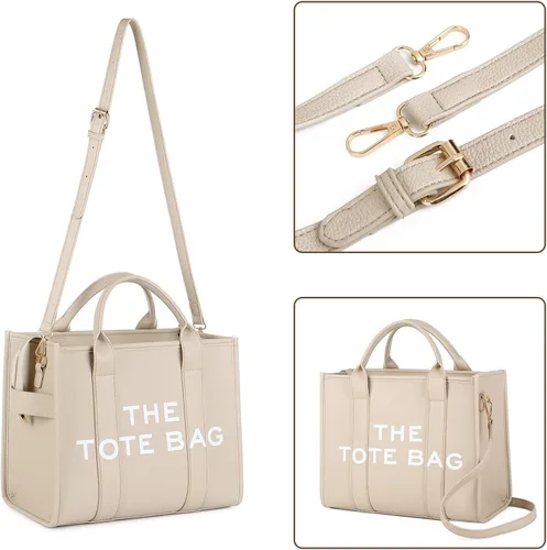Vista 5 de JBB Women Tote Bags PU Leather Cute Crossbody Travel School Office Beach Shoulder Handbags Hobo Satchel with Zipper