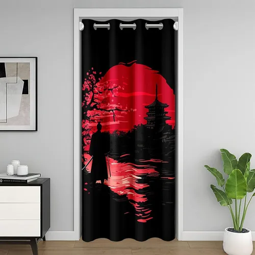 Vista 20 de Erosebridal Highland - Cortina opaca para puerta de vaca, con diseño de rosas para niños, niñas, niños, con animales salvajes del oeste