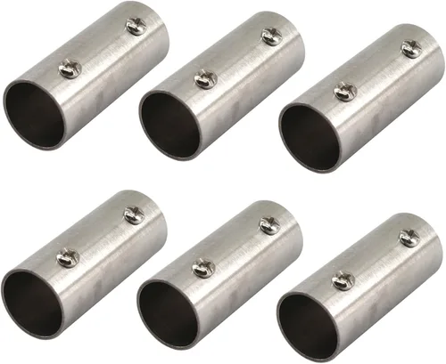 Vista 9 de Conector de varilla de tubo recto de acero inoxidable de 1.260 in para bastidores para colgar barandilla de valla (2 piezas)